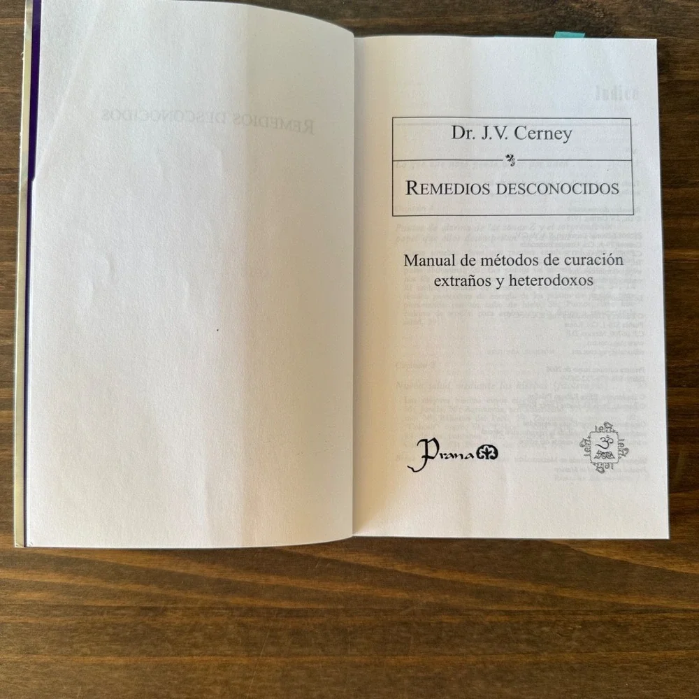 Remedios Desconocidos Dr J V Cerney Spanish Natural Healing Herbal Remedies Book